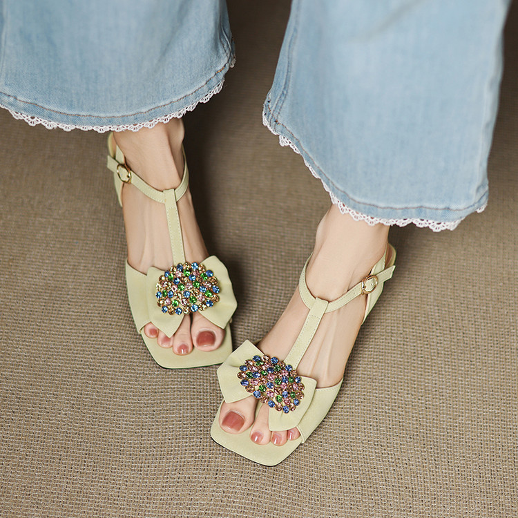 Women's Open Toe Chunky Mid Heel Sandals Summer 2025 - Style s.html